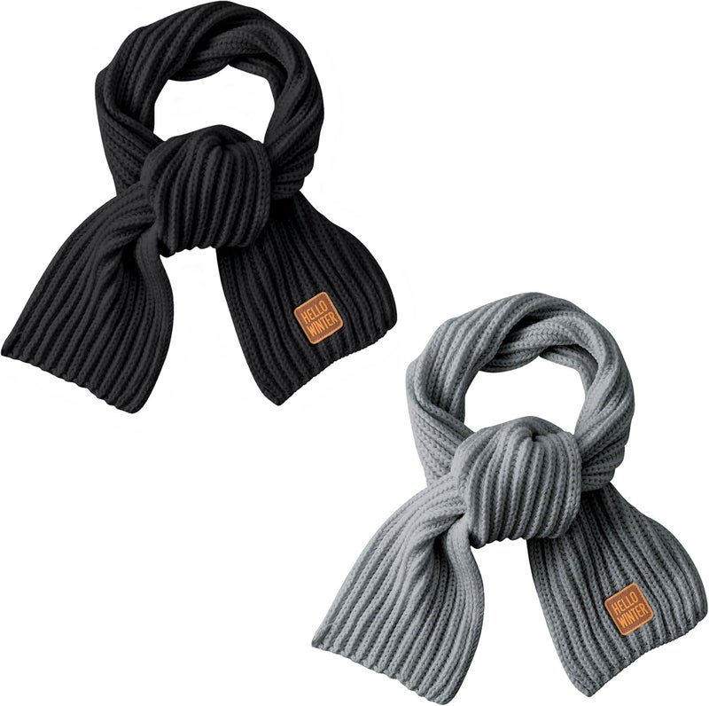 Hello Winter Kids Scarf Winter Neck Warmer Toddler Neck Scarf Girls Thick Scarves Boys Warm Neck Warp 2-12 Years - Image 1